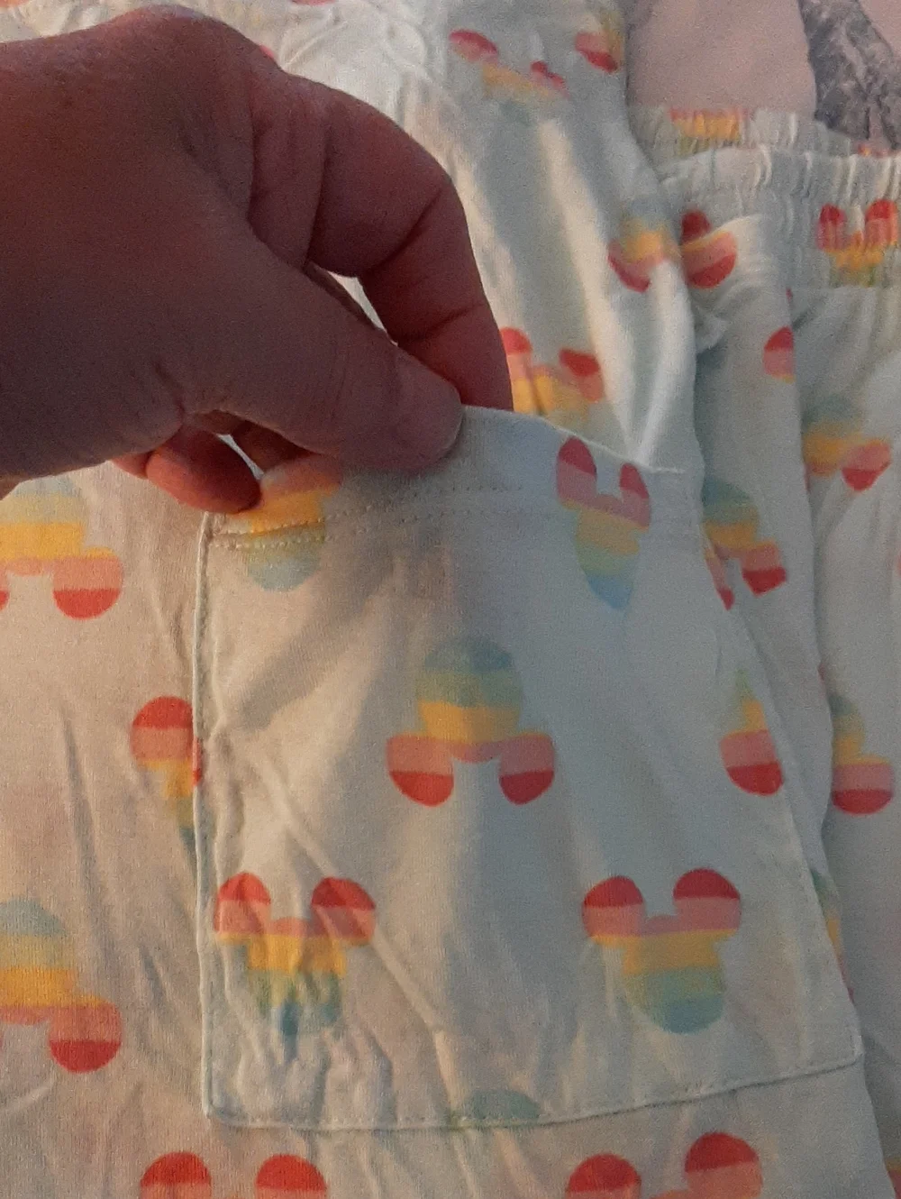 Disney Light Blue Rainbow Mickey Ear Pajama Set XXL New - Picture 3 of 4